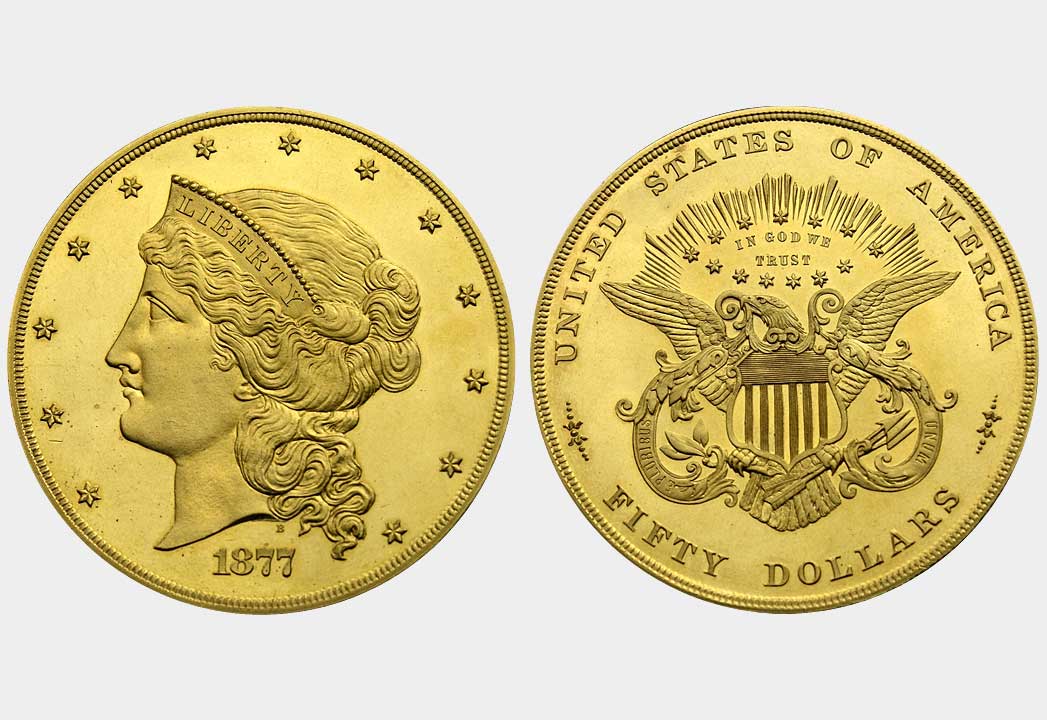 1877 $50 Half union proof